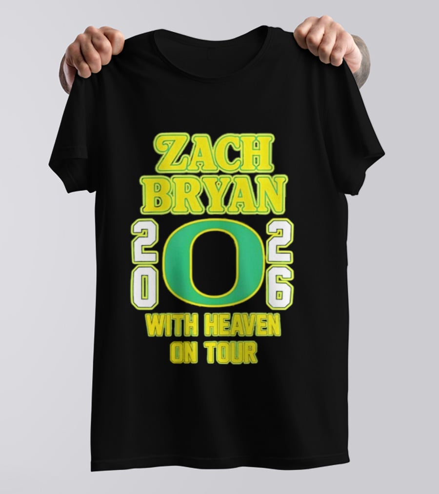 Zach Bryan Oregon 2026 With Heaven On Tour T-Shirt