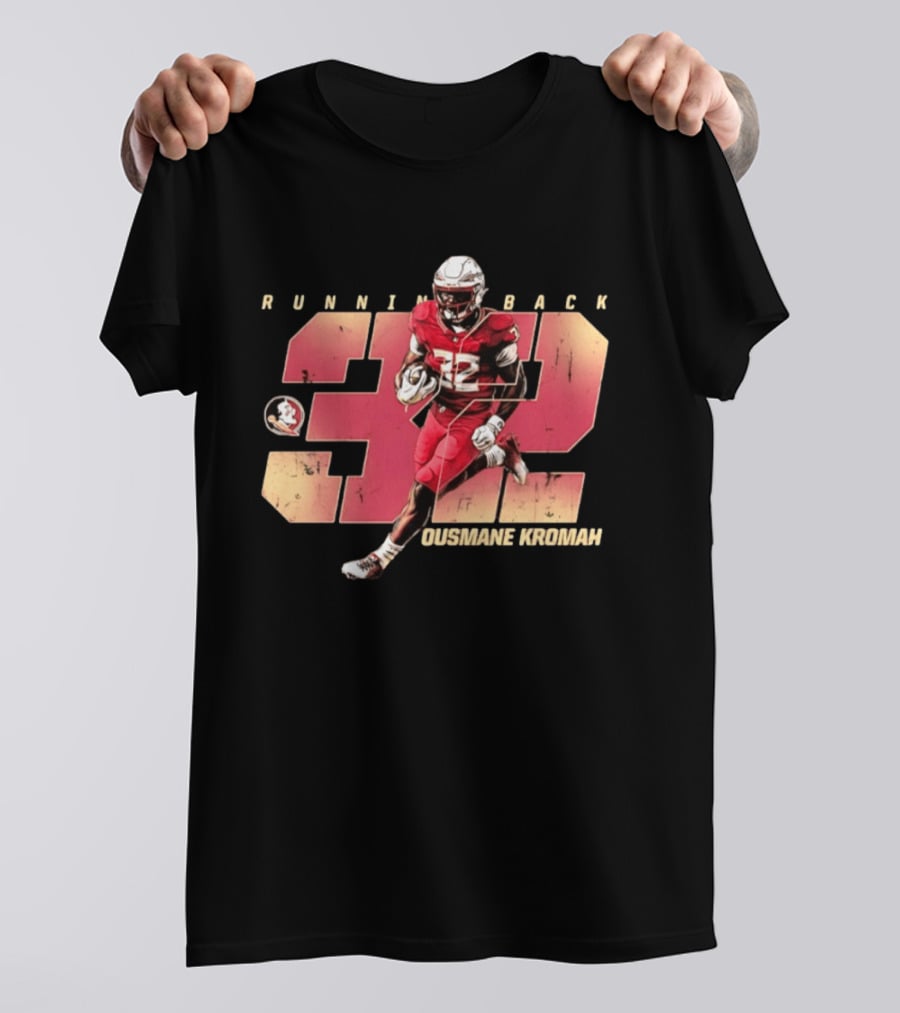 Florida State Seminoles Running Back Ousmane Kromah No 32 Football T-Shirt