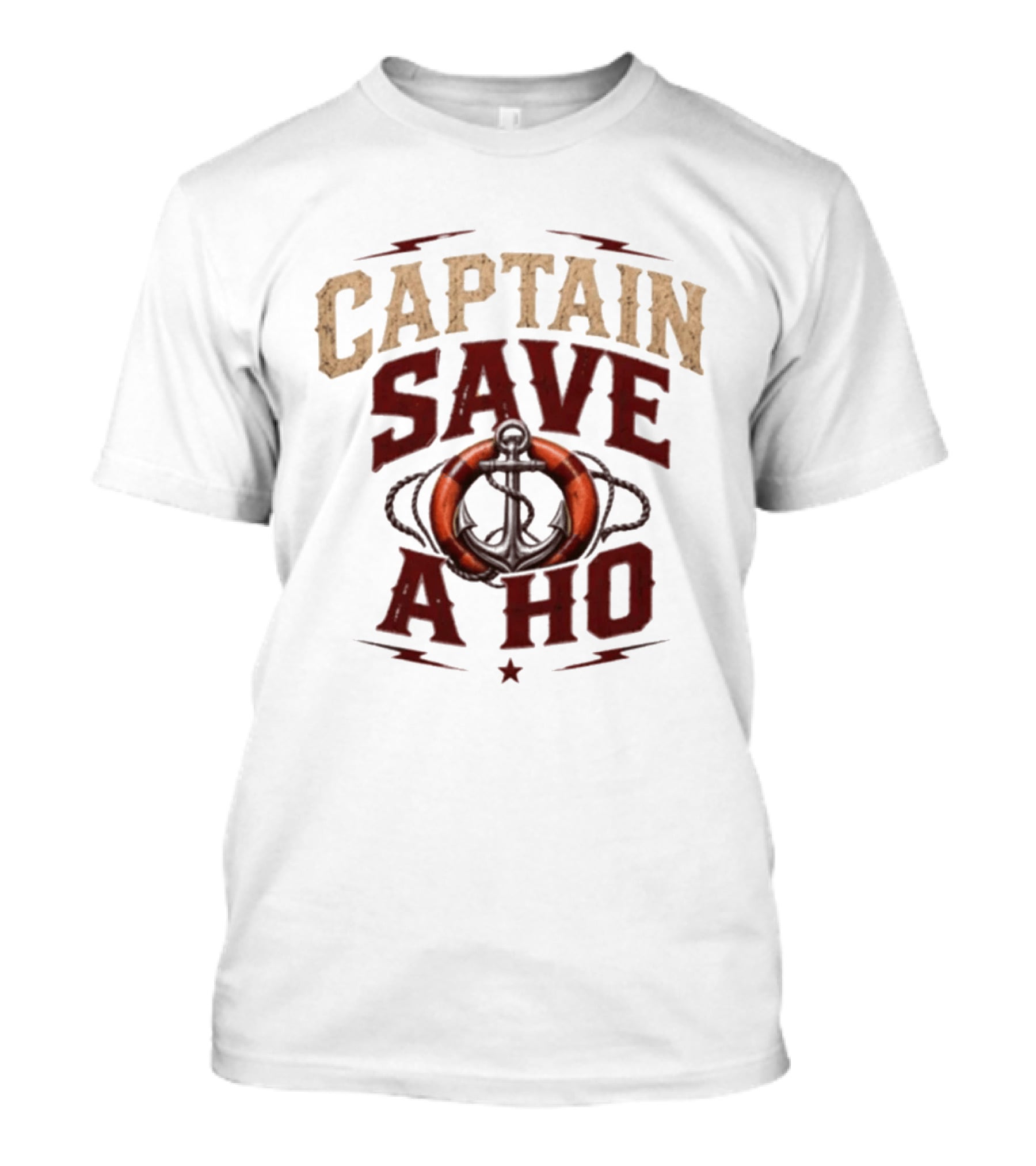 Captain Save A Ho Anchor Lifebuoy T-Shirt