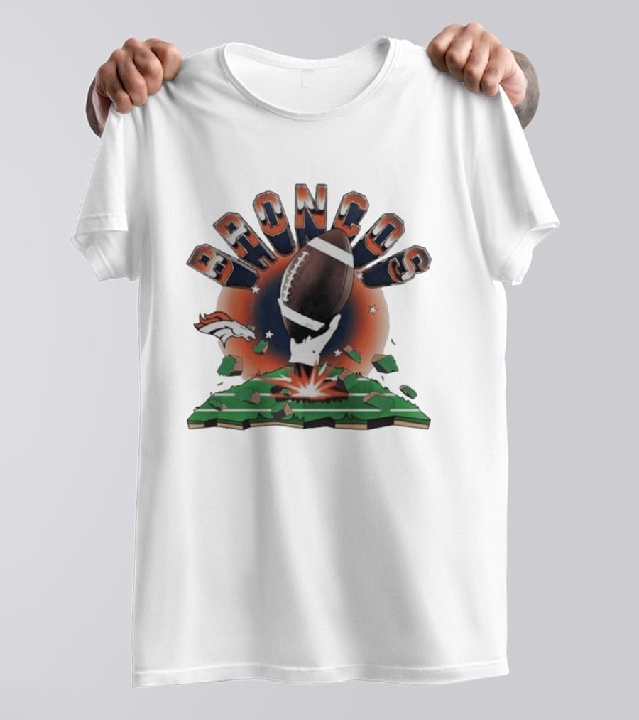 Broncos 2026 Explode Clubhouse Football Burst T-Shirt