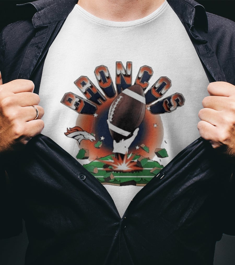 Broncos 2026 Explode Clubhouse Football Burst T-Shirt