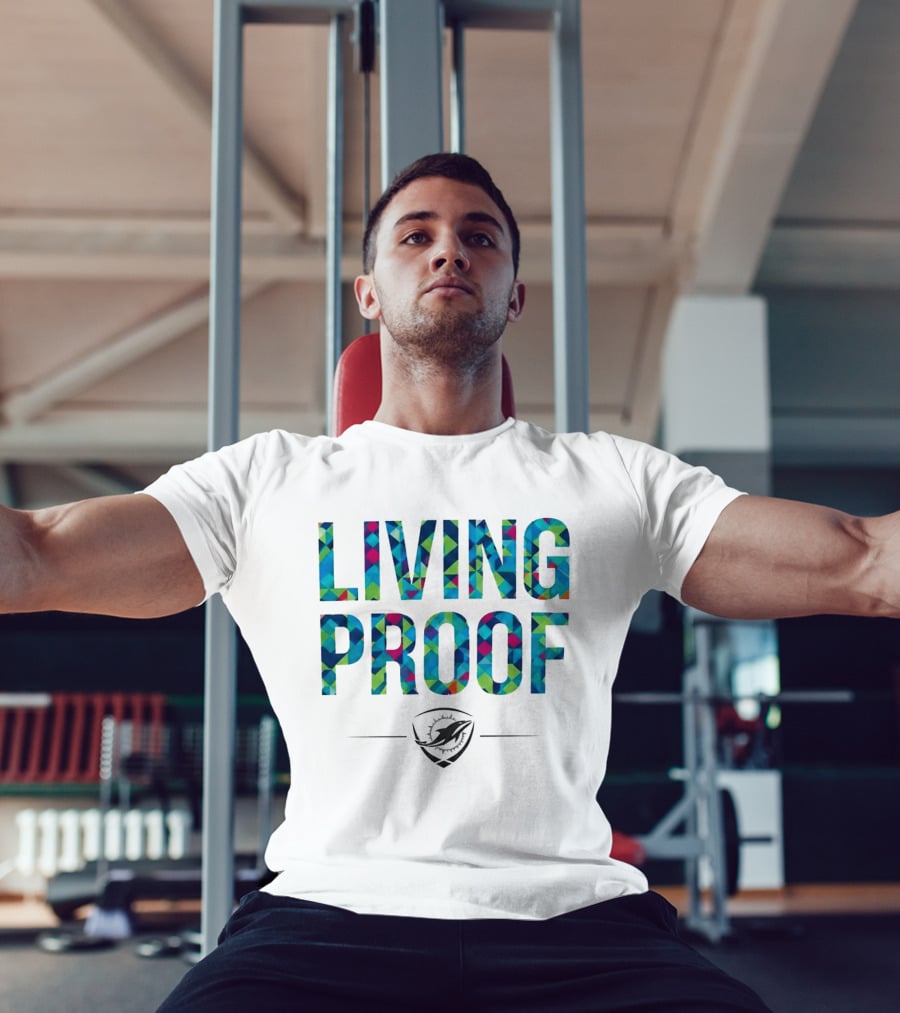 Dolphins Living Proof Crucial Catch Multicolor T-Shirt