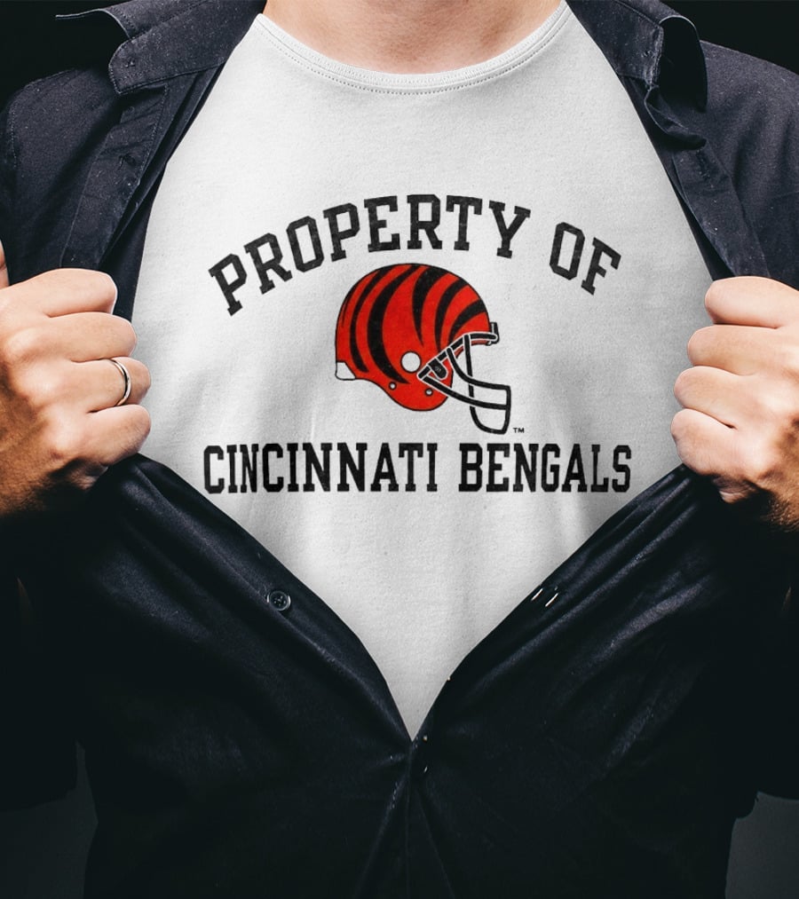 Property Of Cincinnati Bengals Helmet Fan Merchandise T-Shirt