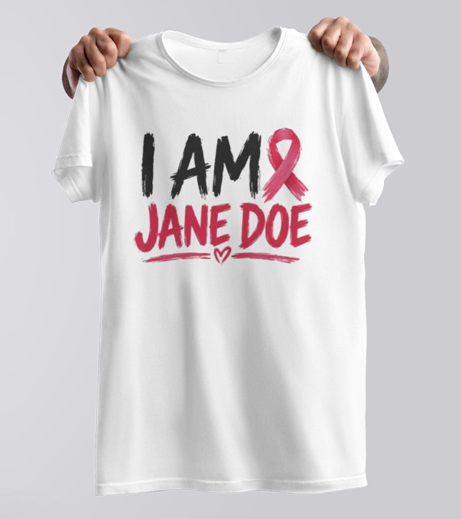 I Am Jane Doe Pink Ribbon Breast Cancer Awareness T-Shirt