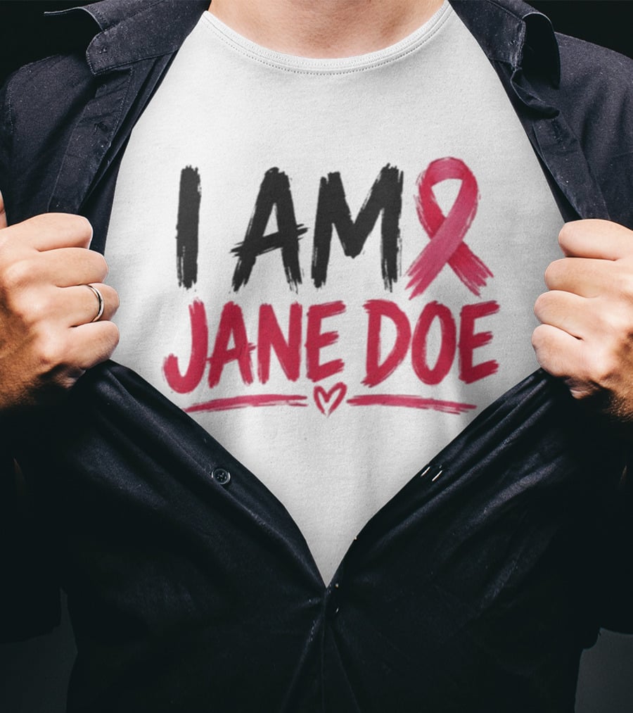 I Am Jane Doe Pink Ribbon Breast Cancer Awareness T-Shirt
