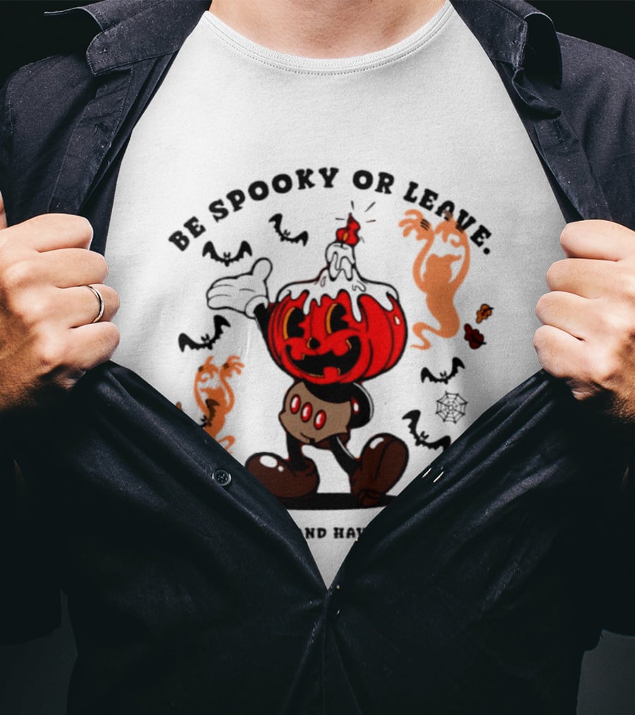 Be Spooky Or Leave Pumpkin 2026 Halloween Thank You And Have A Nice Day T-Shirt