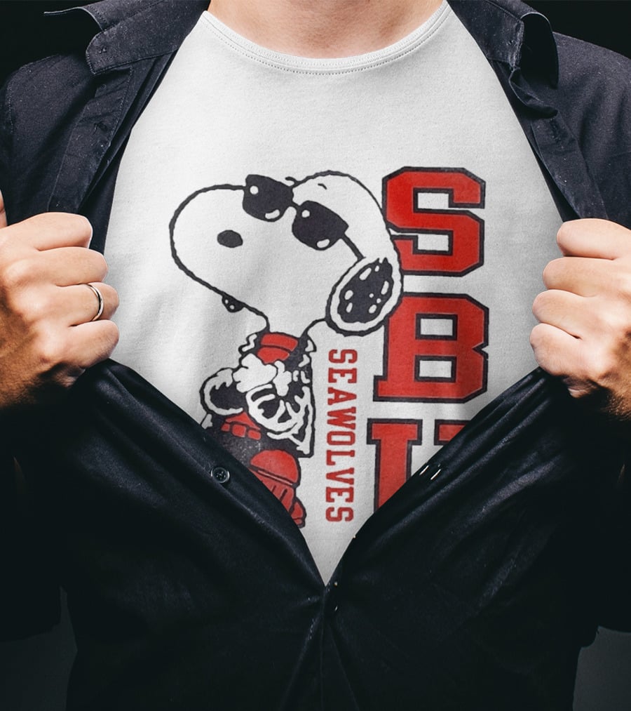 SBU Seawolves Snoopy Peanuts T-Shirt