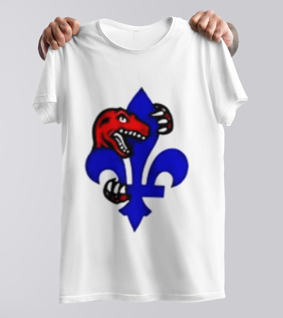 Toronto Raptors Vs Miami Heat Ville De Quebec 2026 Two Sided Fleur De Lis Raptors Claw T-Shirt