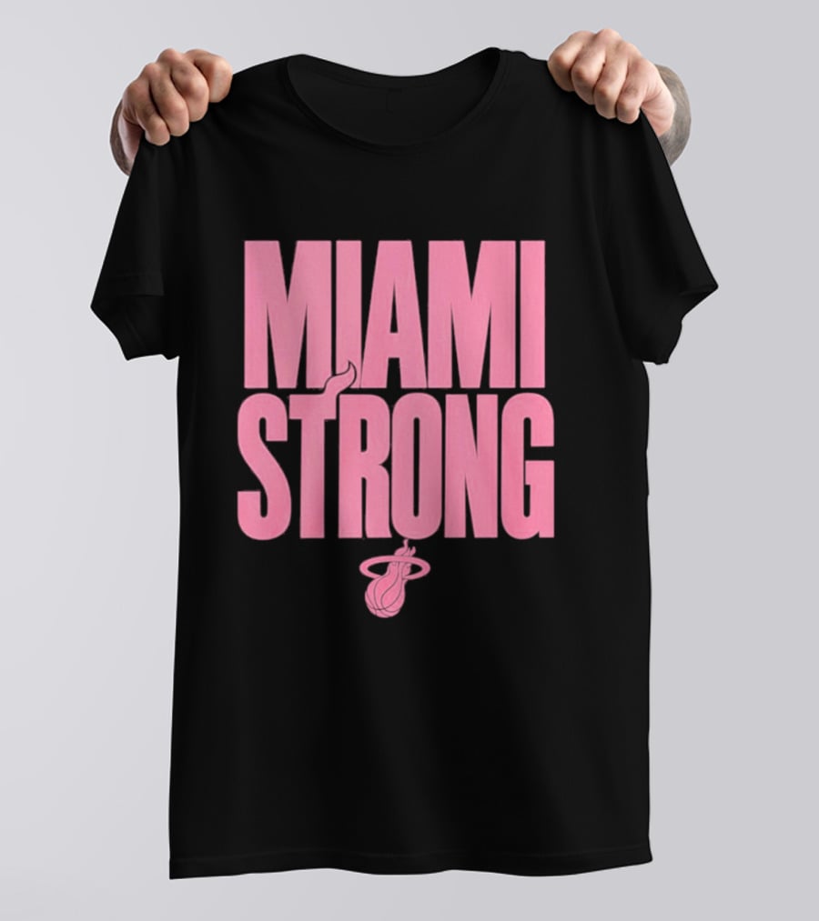 Miami Strong Heat Basketball Pink Court Culture T-Shirt
