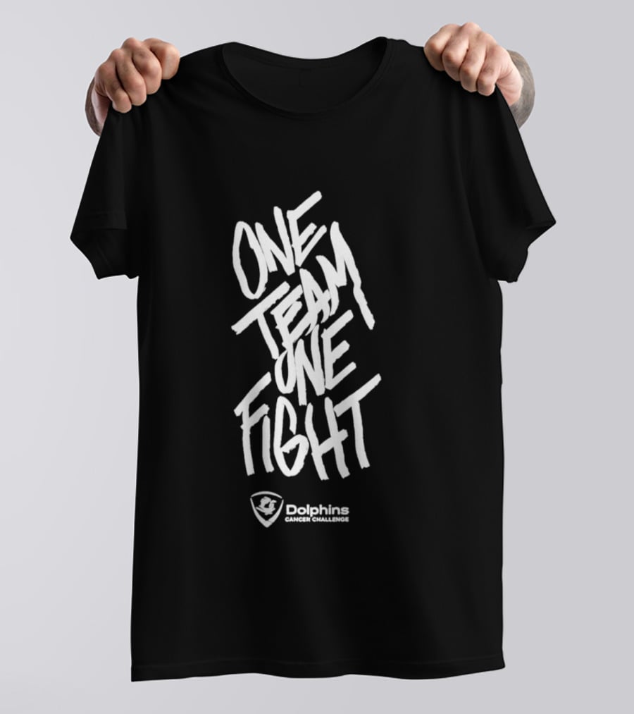 Dolphins One Team One Fight Crucial Catch NFL Fan Support T-Shirt