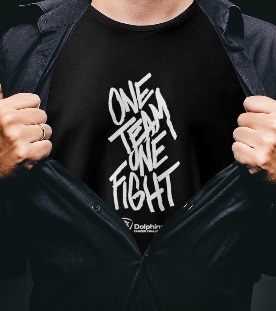 Dolphins One Team One Fight Crucial Catch NFL Fan Support T-Shirt