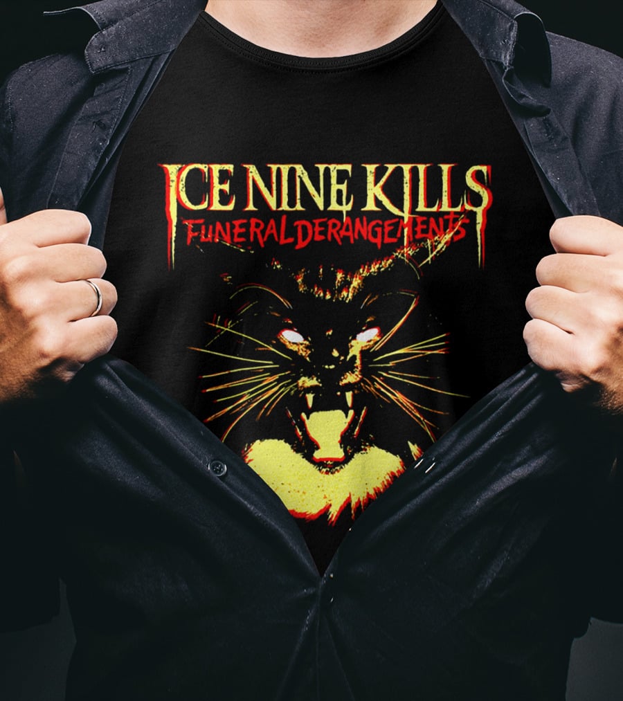 Ice Nine Kills Funeral Derangements Horror Cat T-Shirt