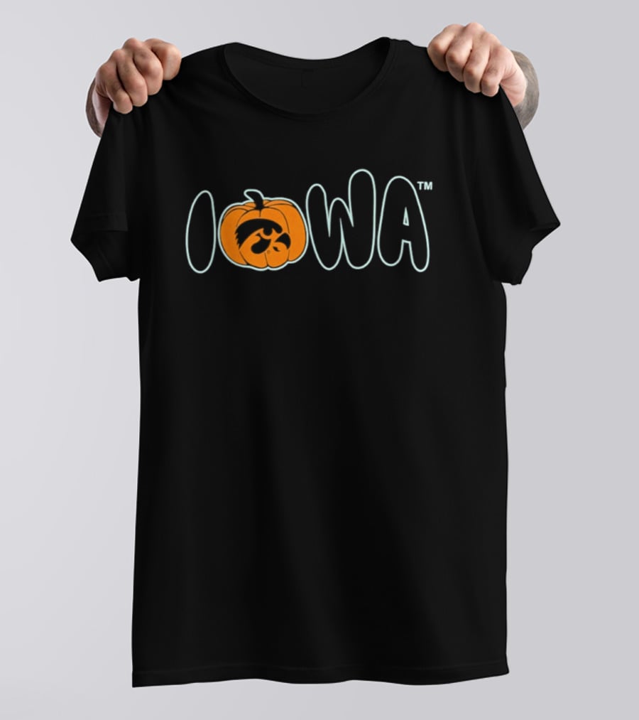 Iowa Hawkeyes Pumpkin Halloween 2026 Triblend T-Shirt