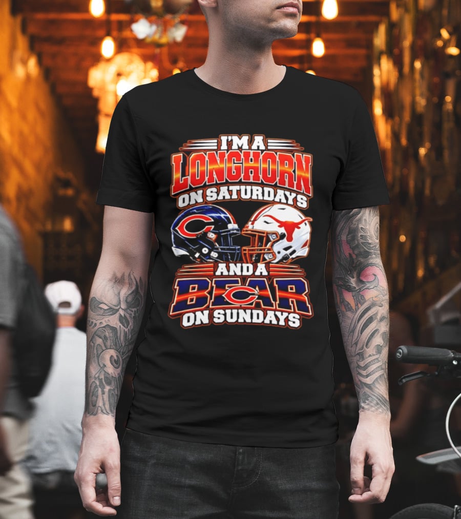 I'm A Longhorn On Saturdays And A Bear On Sundays Football Rivalry 2026 T-Shirt