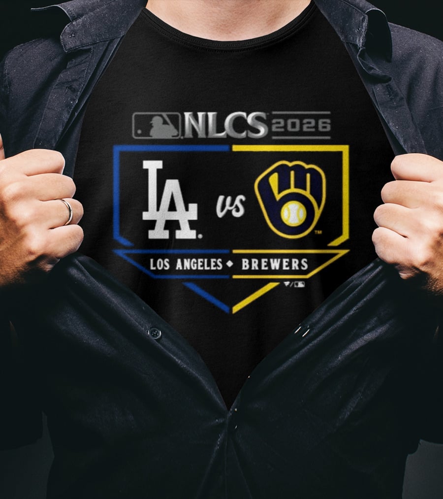 MLB 2026 NLCS Los Angeles Dodgers Vs Milwaukee Brewers Matchup T-Shirt