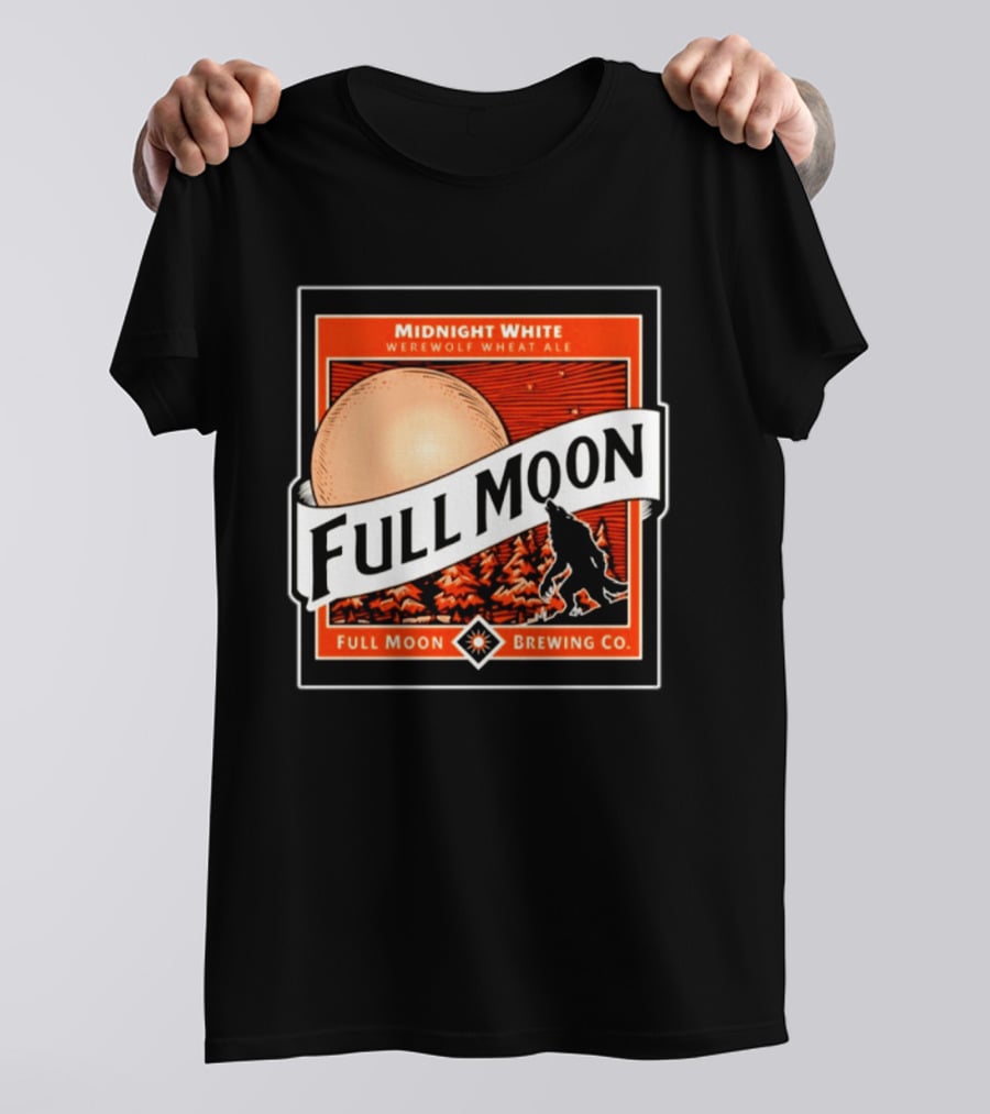 Midnight White Werewolf Wheat Ale Full Moon Brewing Co Full Moon T-Shirt