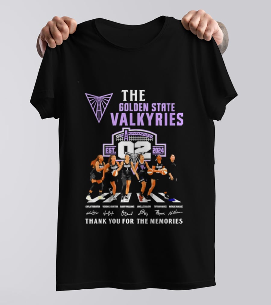 The Golden State Valkyries EST 2024 Abbey Road Thank You For The Memories Signatures T-Shirt