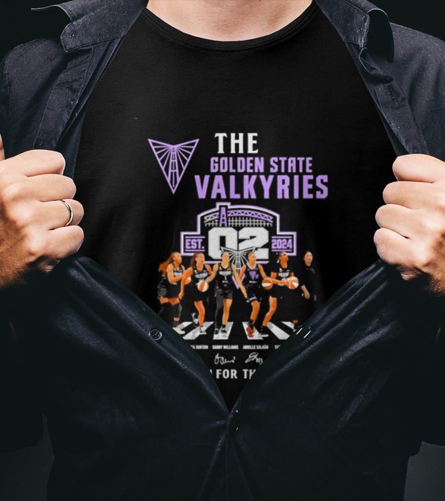 The Golden State Valkyries EST 2024 Abbey Road Thank You For The Memories Signatures T-Shirt