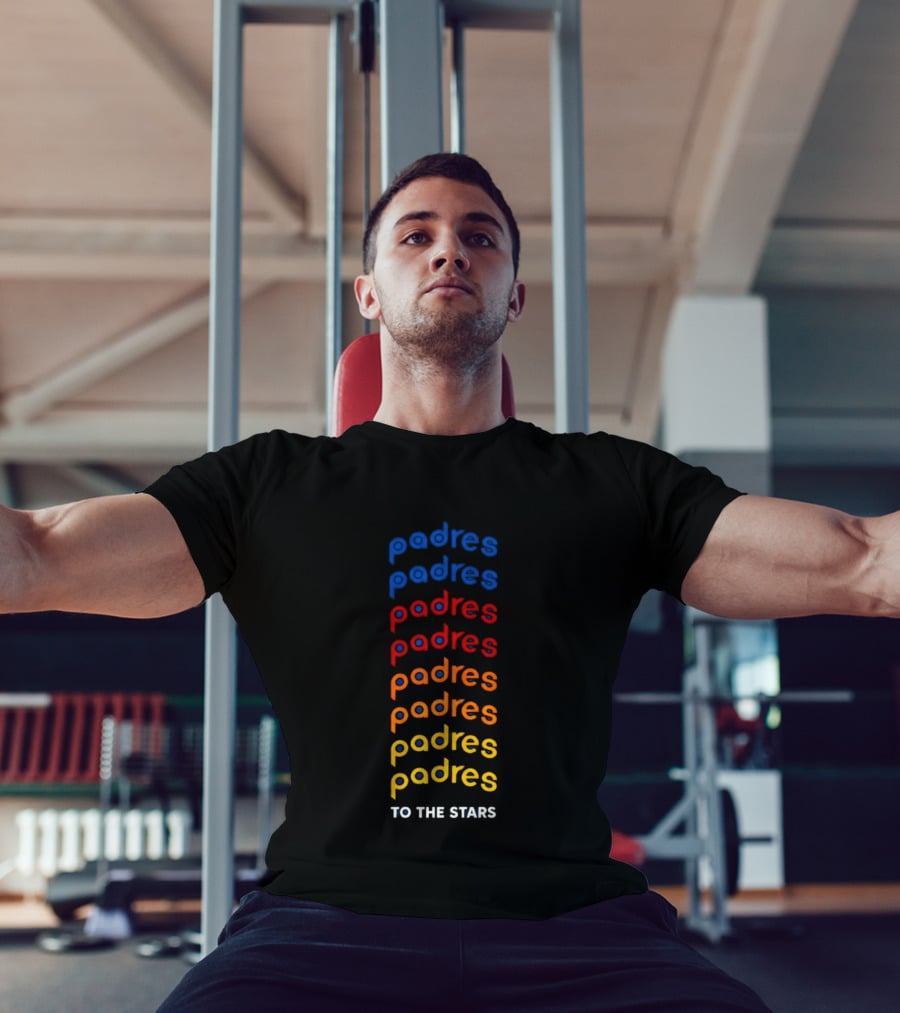 Tom DeLonge Padres To The Stars Colorful Gradient T-Shirt
