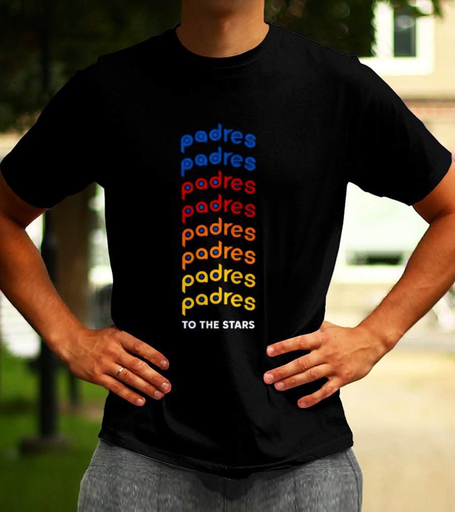 Tom DeLonge Padres To The Stars Colorful Gradient T-Shirt