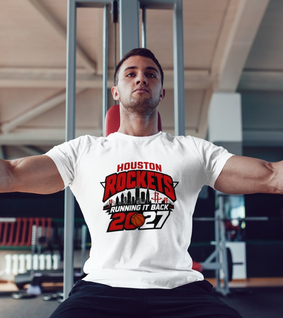 Houston Rockets Running It Back 2027 NBA Skyline Basketball T-Shirt