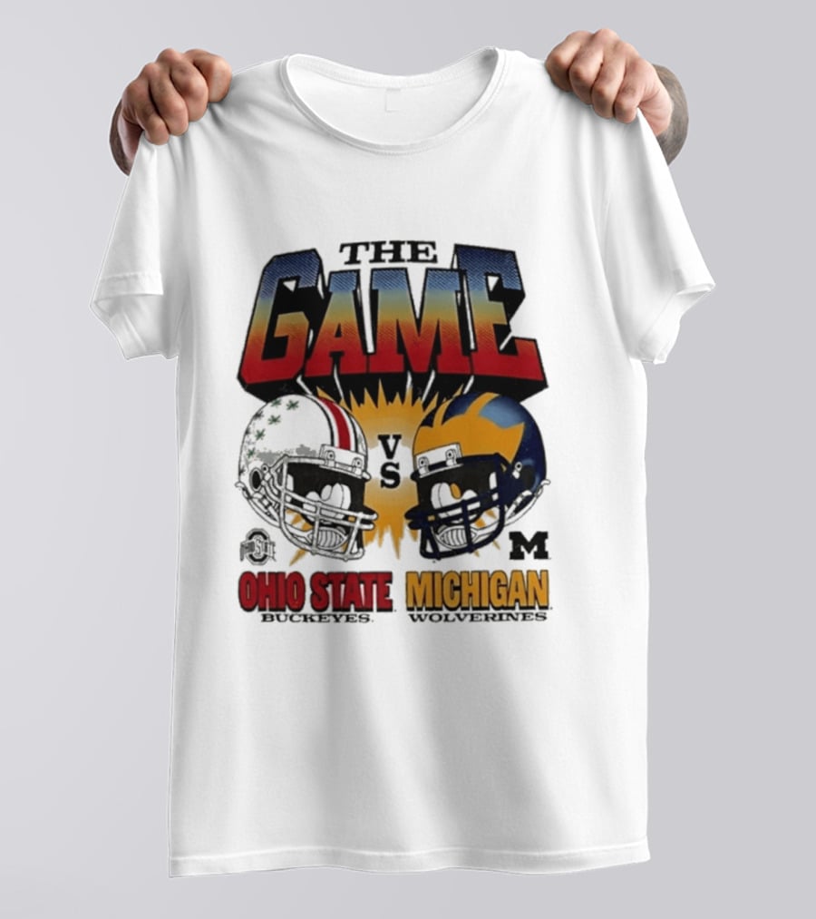 The Game Ohio State Vs Michigan Wolverines Football Rivalry Helmets T-Shirt
