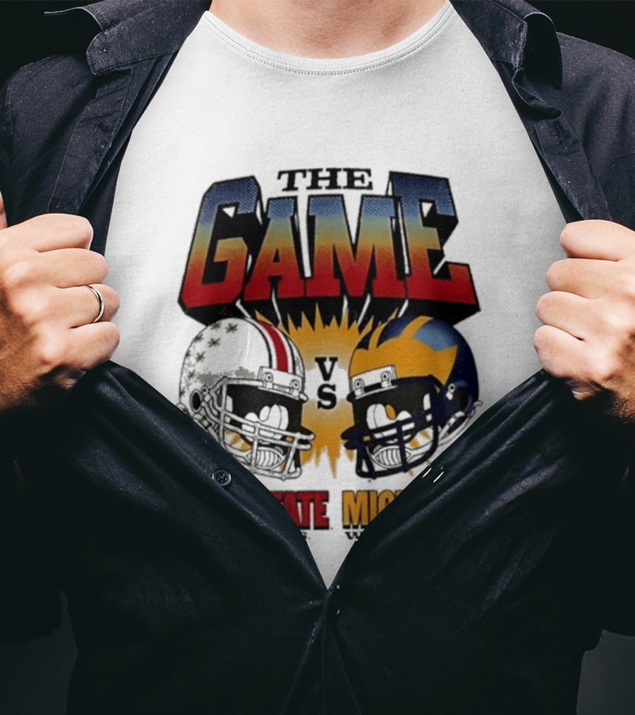 The Game Ohio State Vs Michigan Wolverines Football Rivalry Helmets T-Shirt