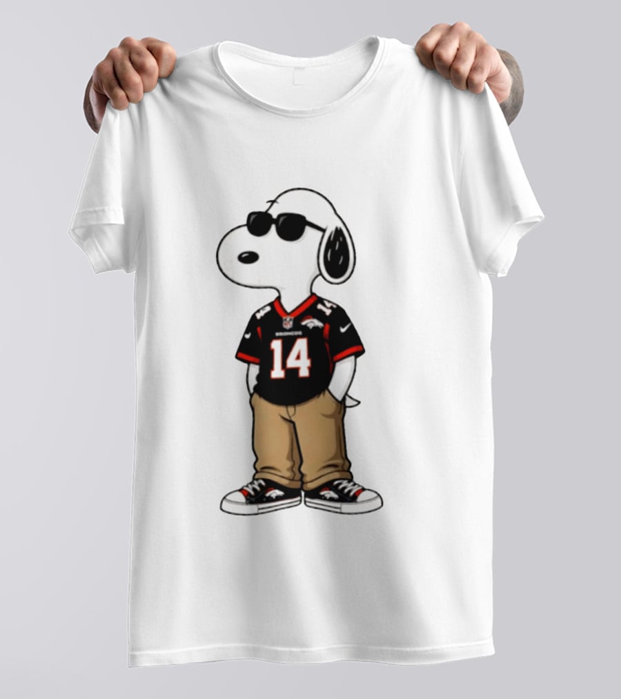 Denver Broncos Snoopy 2026 Football Wearing Sunglasses T-Shirt