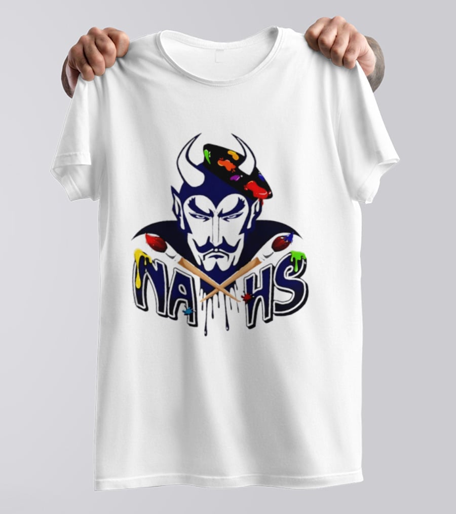 NAHS Artist Blue Devil Paintbrush Palette T-Shirt