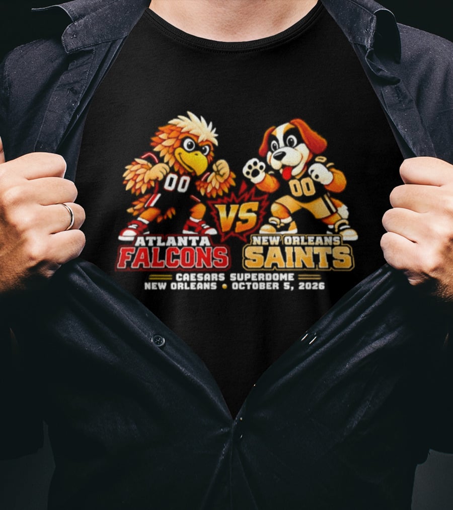 Atlanta Falcons Vs New Orleans Saints Madison Square New Orleans October 1 2020 Video Game T-Shirt
