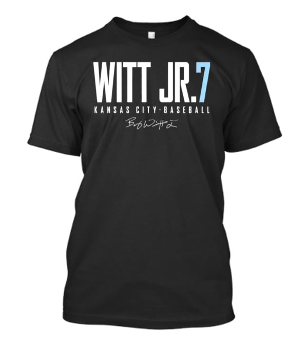 Witt Jr. 7 Kansas City Baseball Bobby Witt Signature T-Shirt