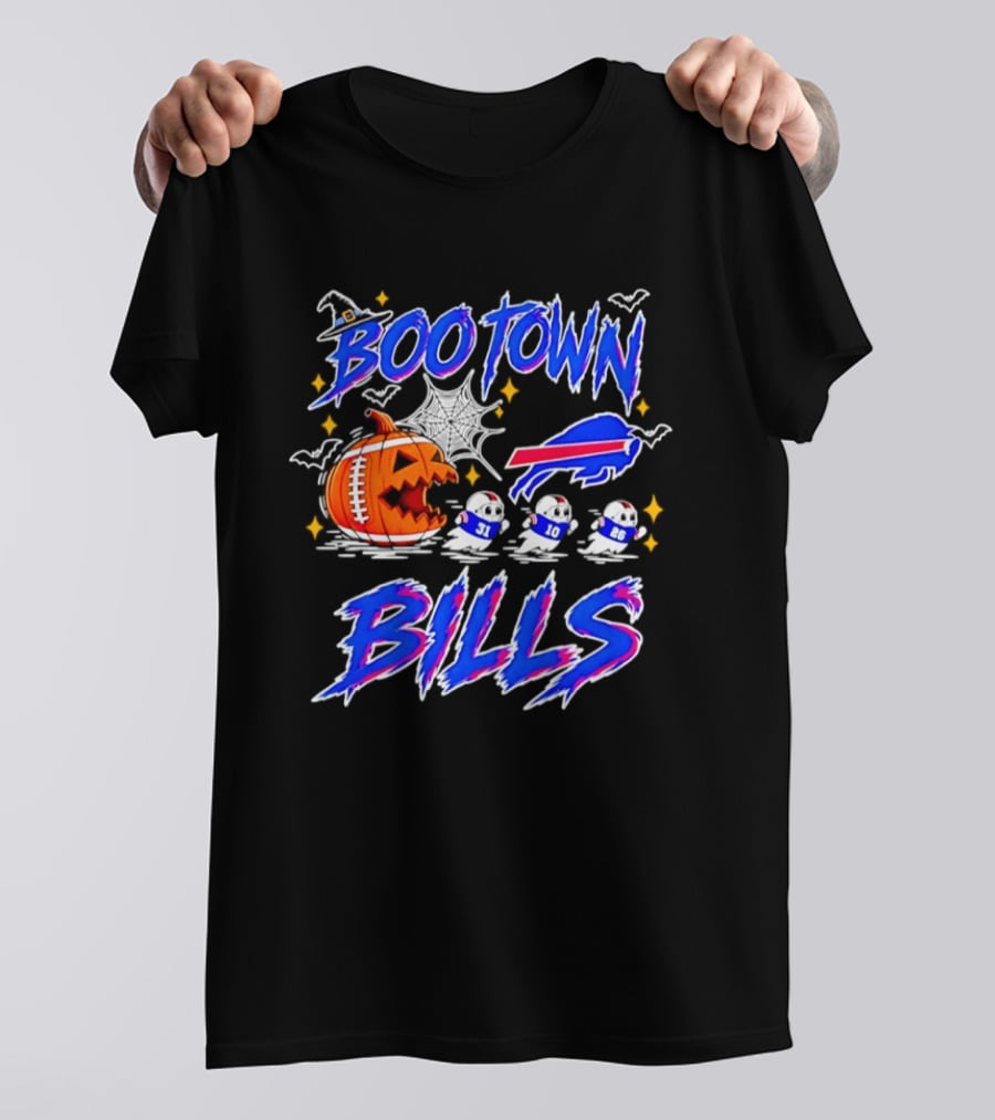 Buffalo Bills Boo Town Halloween Pac Man 2026 T-Shirt