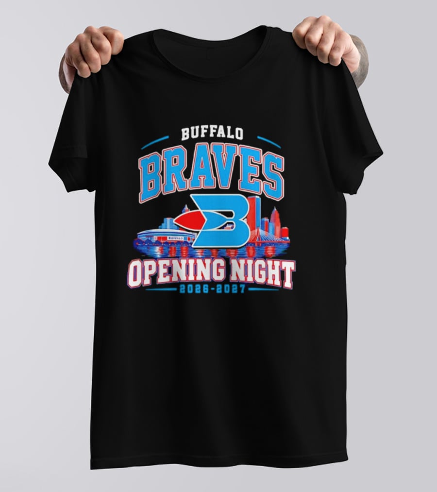 Buffalo Braves Opening Night 2026 2027 City Skyline Retro Sports T-Shirt