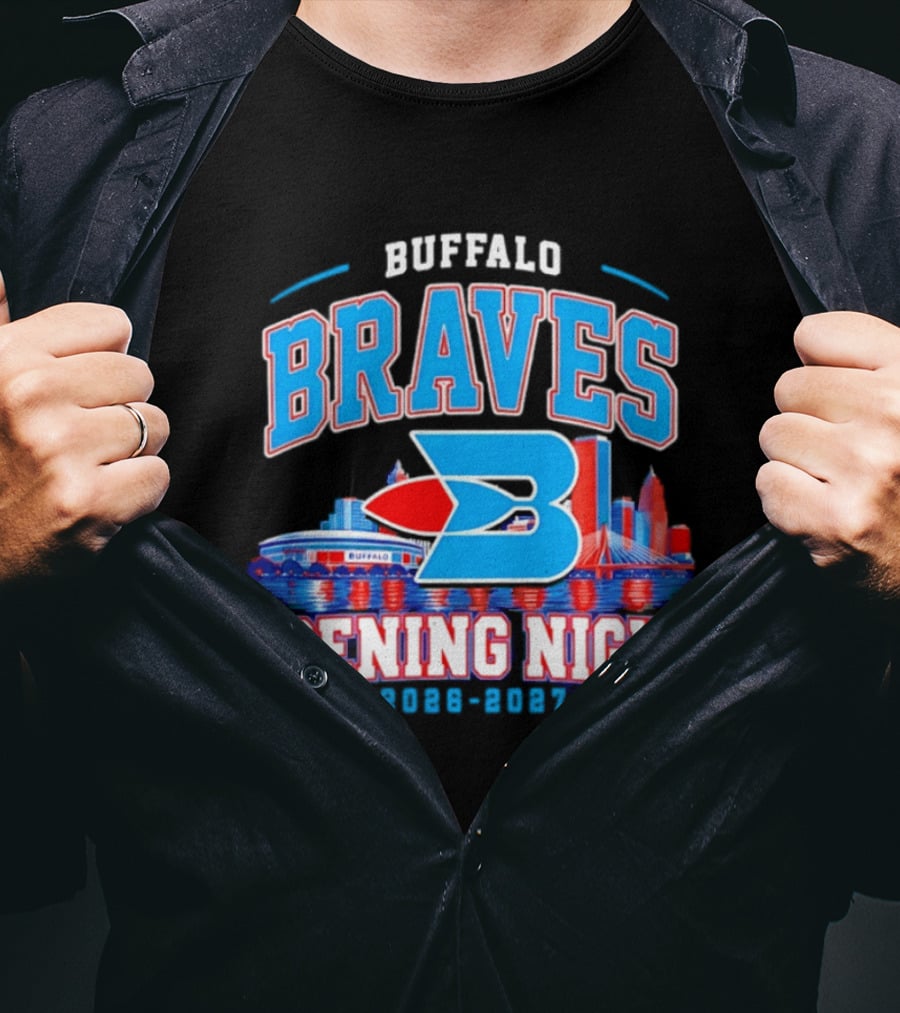 Buffalo Braves Opening Night 2026 2027 City Skyline Retro Sports T-Shirt