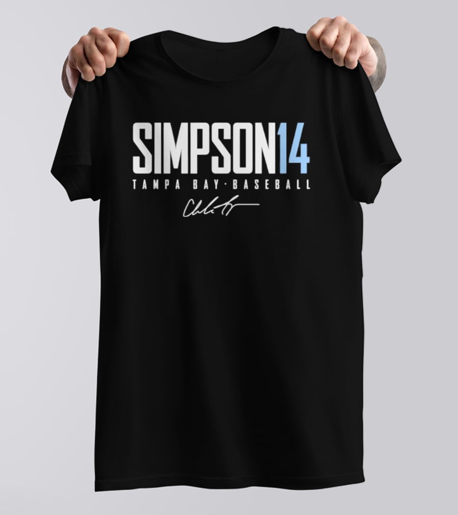 SIMPSON 14 Tampa Bay Baseball Signature T-Shirt