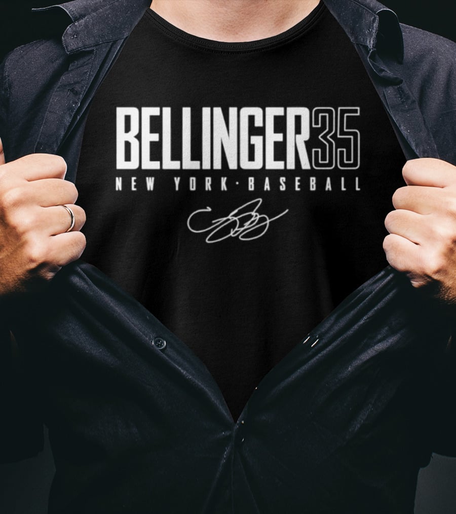 Bellinger 35 New York Baseball Signature T-Shirt