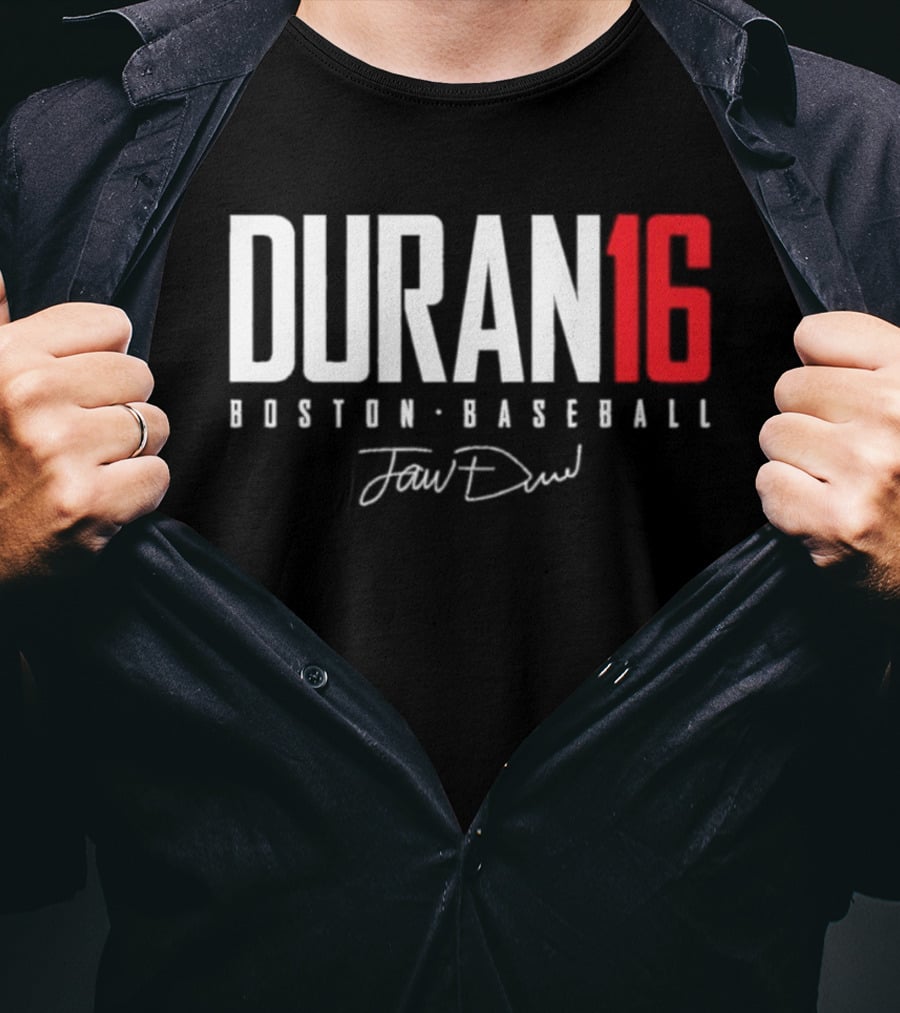 Jarren Duran 16 Boston Baseball Signature T-Shirt