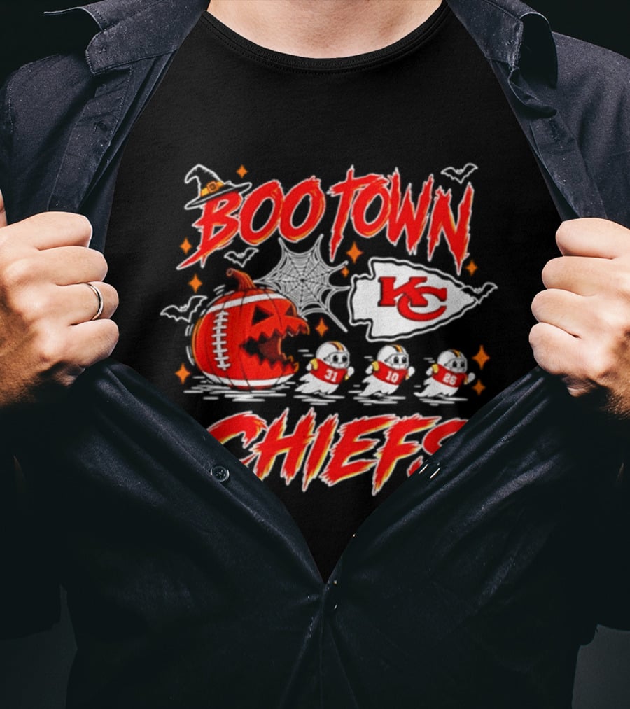 Kansas City Chiefs Boo Town Halloween Pac Man 2026 T-Shirt