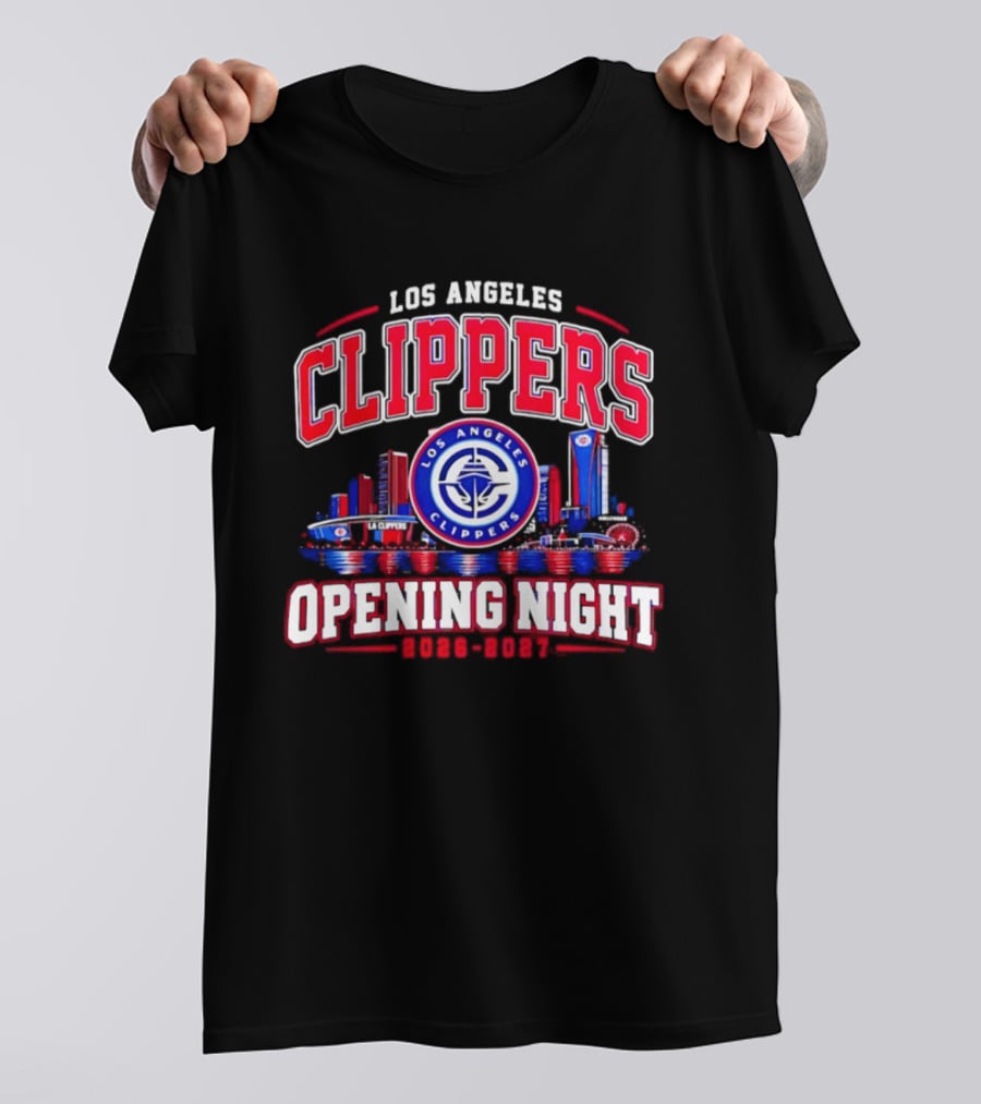 Los Angeles Clippers Opening Night 2026 2027 City Skyline NBA T-Shirt