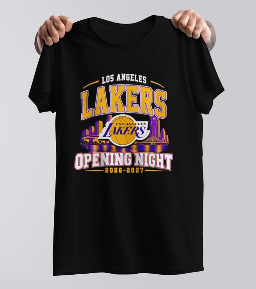 Los Angeles Lakers Opening Night 2026 2027 City Skyline T-Shirt