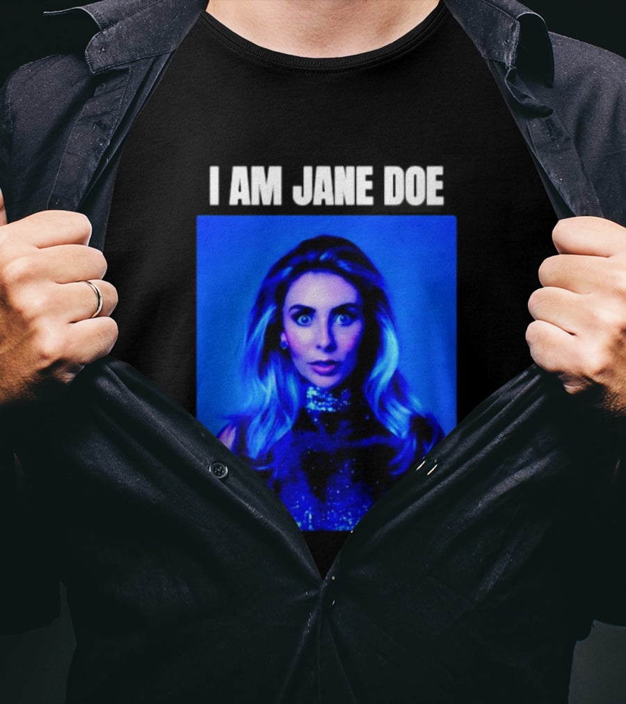 I Am Jane Doe Blue Portrait Mystique T-Shirt