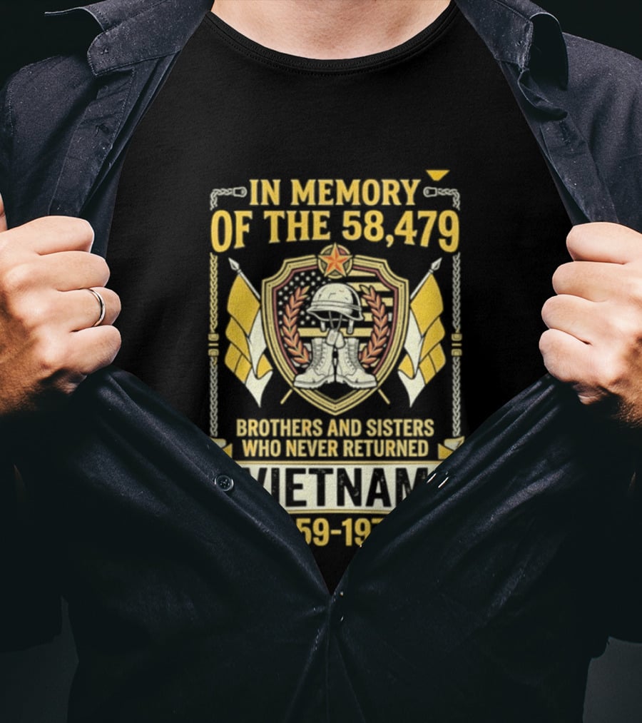 In Memory Of The 58479 Brothers And Sisters Vietnam 1959 1975 T-Shirt