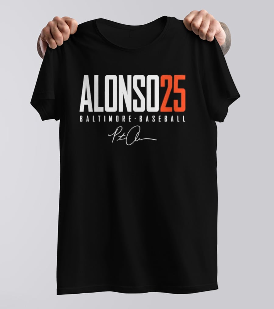 Pete Alonso 25 Baltimore Baseball Signature T-Shirt