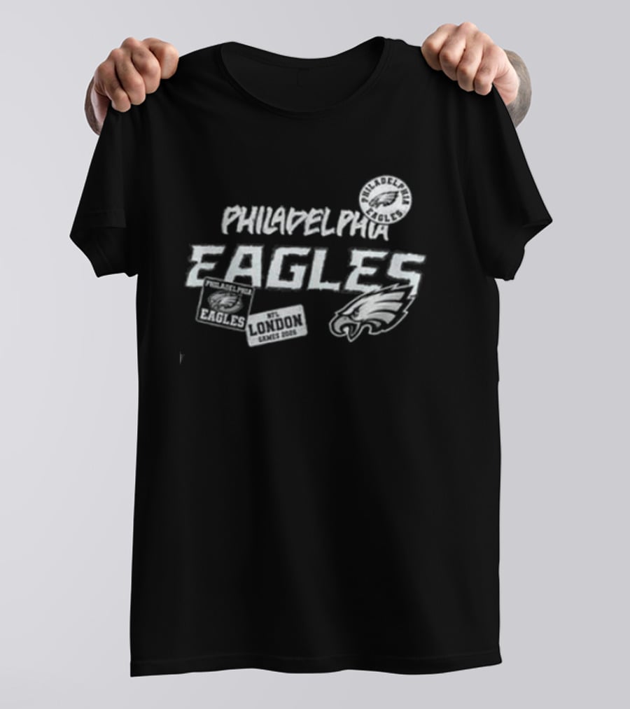 Philadelphia Eagles 2026 London Game Limited Edition Moon And Passport T-Shirt