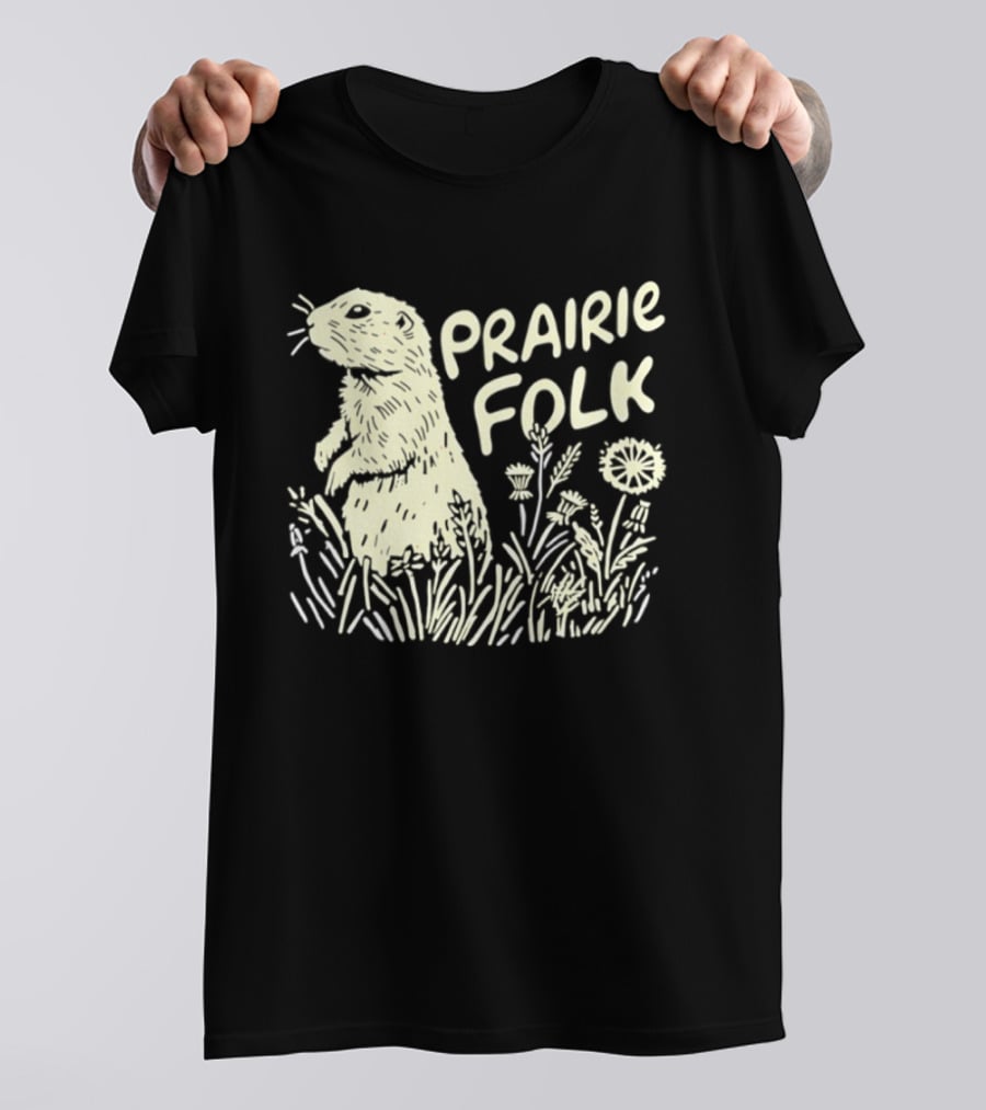 Prairie Folk Groundhog Meadow Wildlife Nature T-Shirt