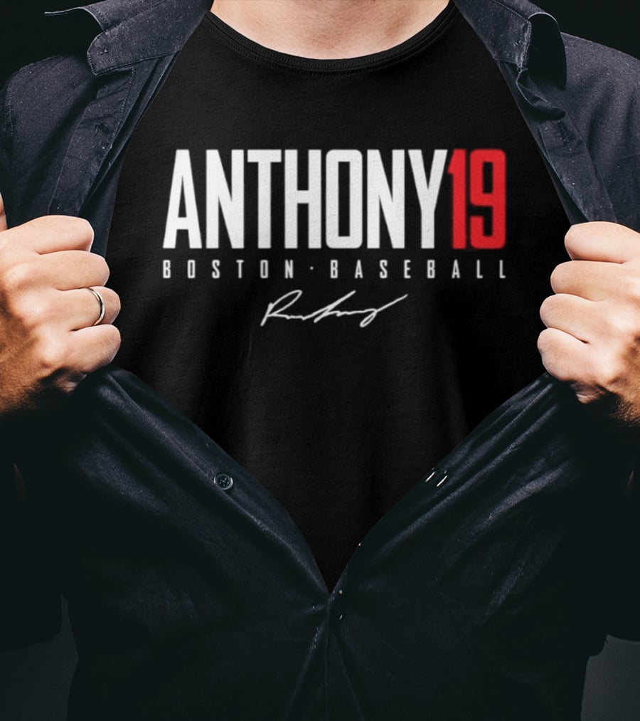 Anthony 19 Boston Baseball Signature T-Shirt