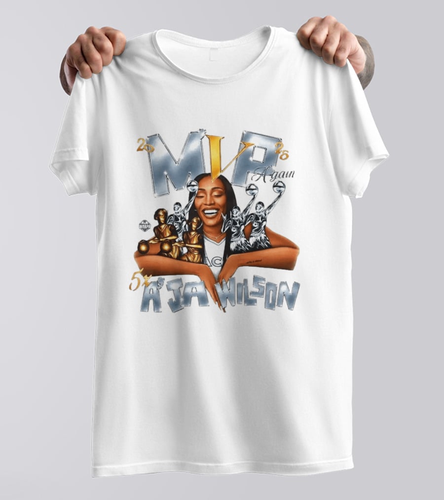 2x MVP Again 5x A'ja Wilson WNBA T-Shirt