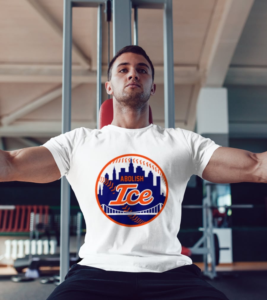 Abolish ICE New York Mets Baseball Fan City Skyline T-Shirt
