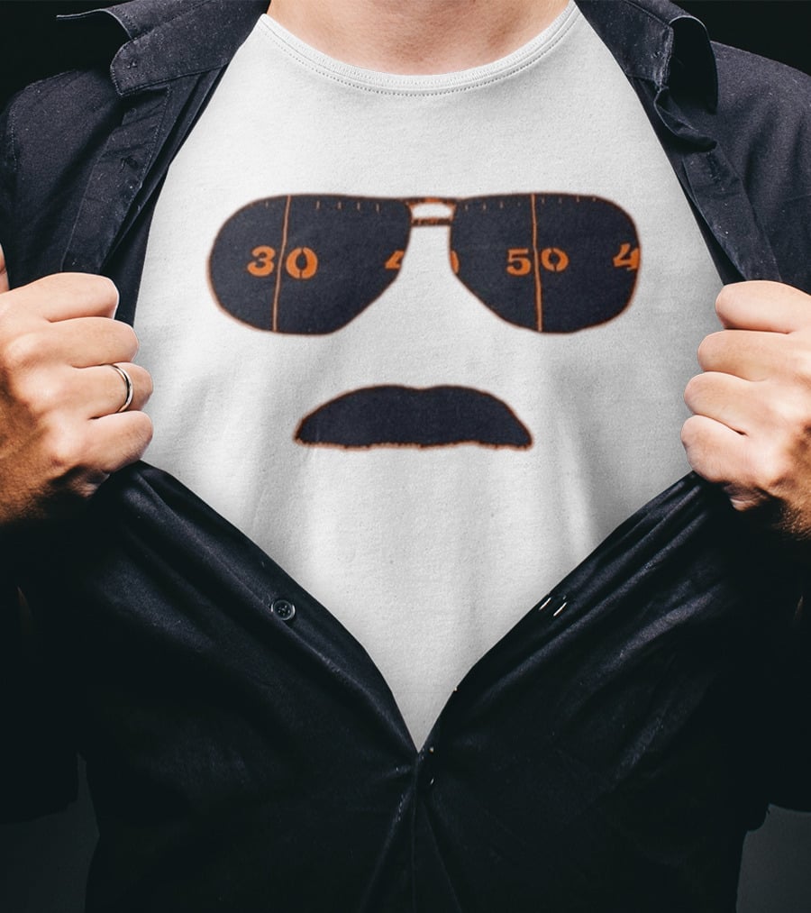 Chicago Bears Mike Ditka Sunglasses Mustache 30 40 50 T-Shirt