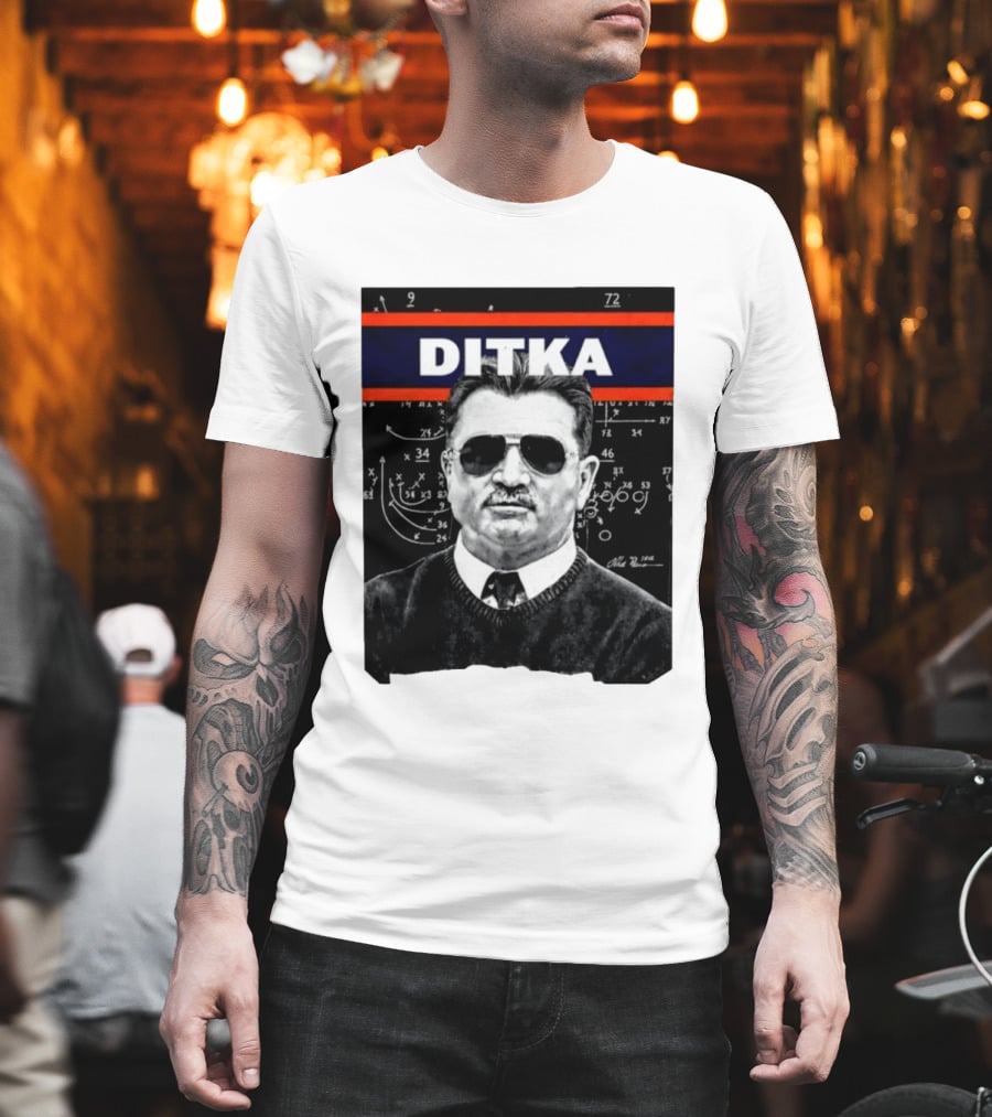 DITKA Da Coach Chicago Bears Legend Mike Ditka Playbook T-Shirt